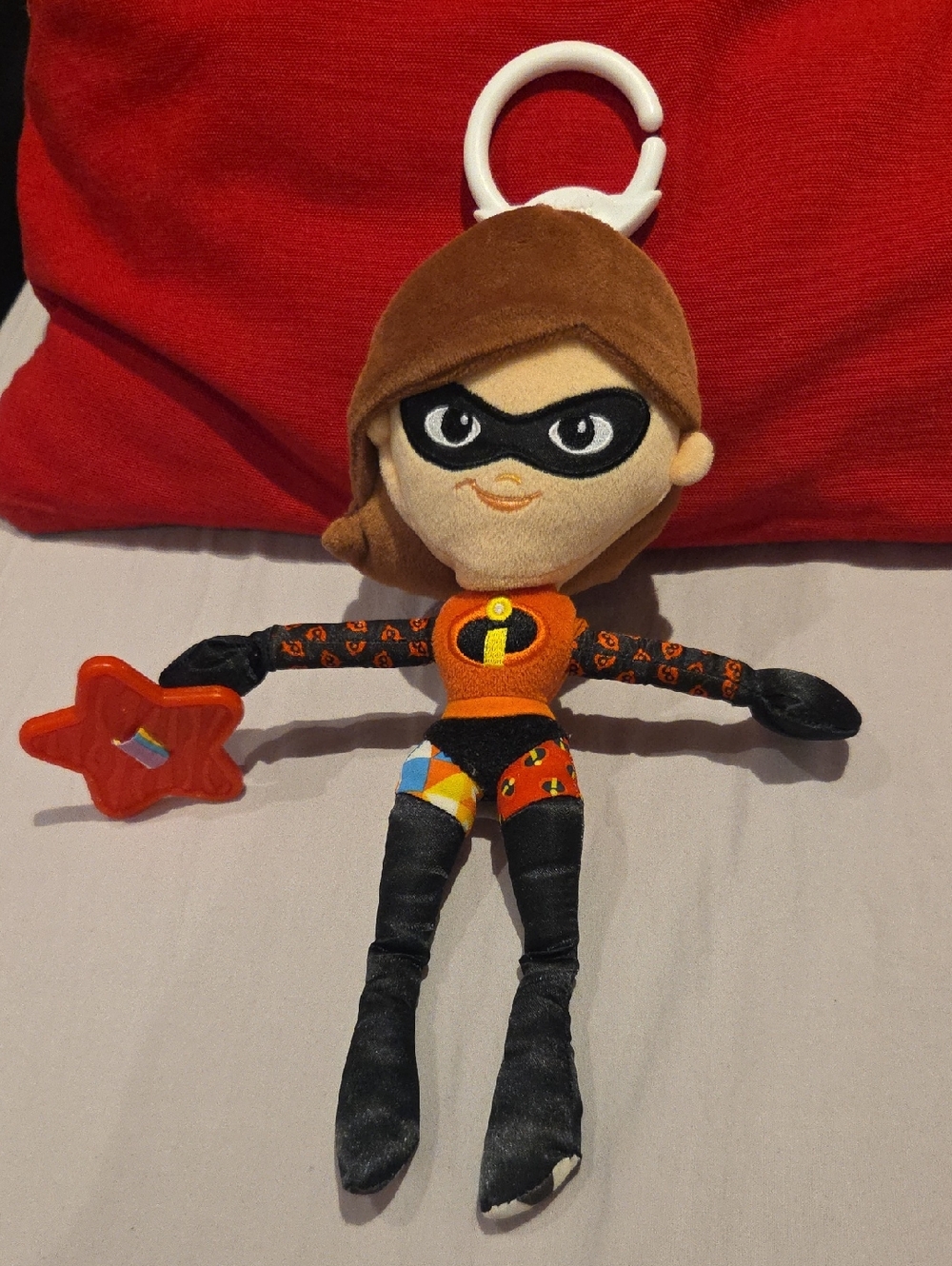 Lamaze Incredible 2 - Orange & Black Superhero Clip-On Plush